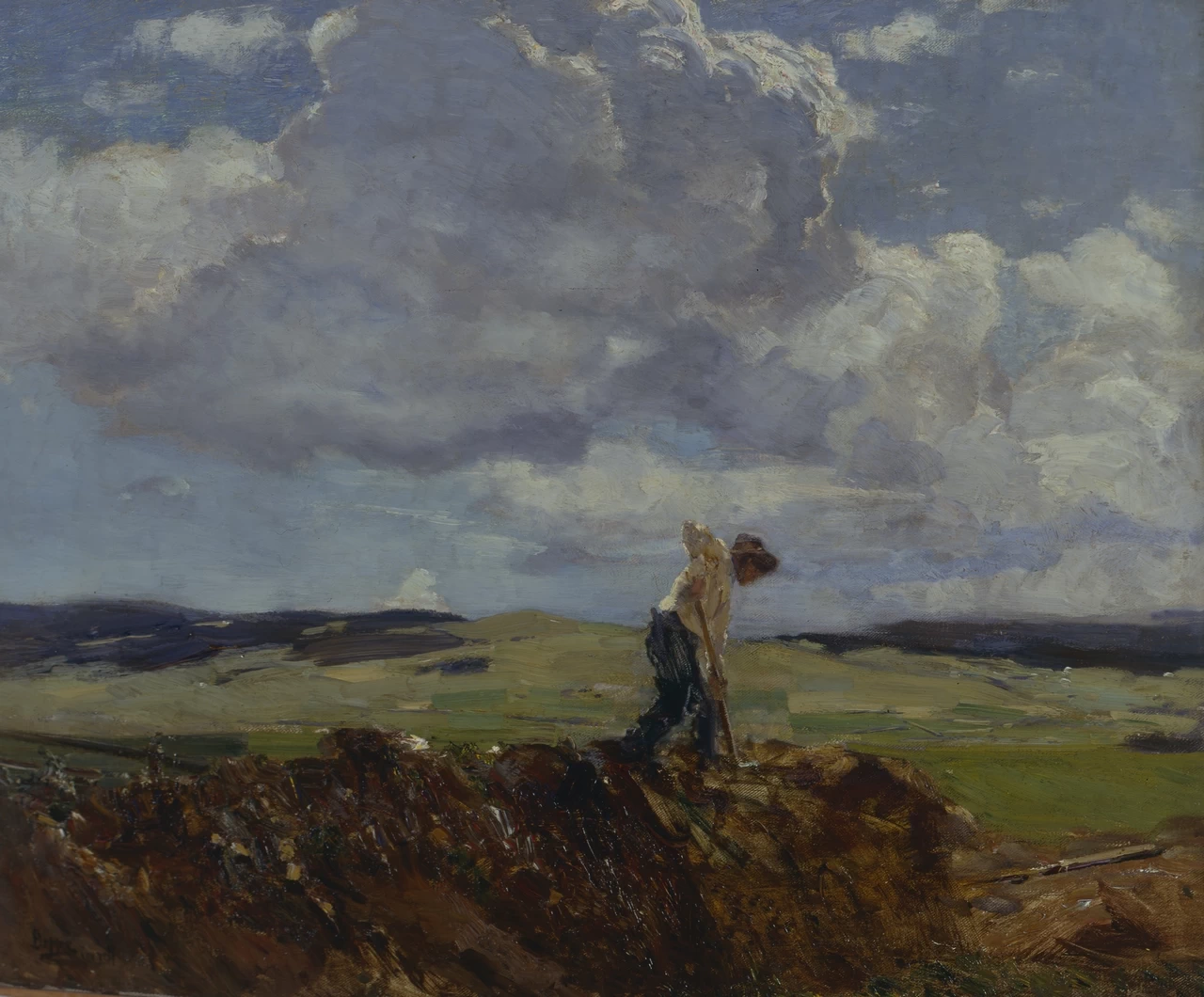 Paesaggio con uomo
